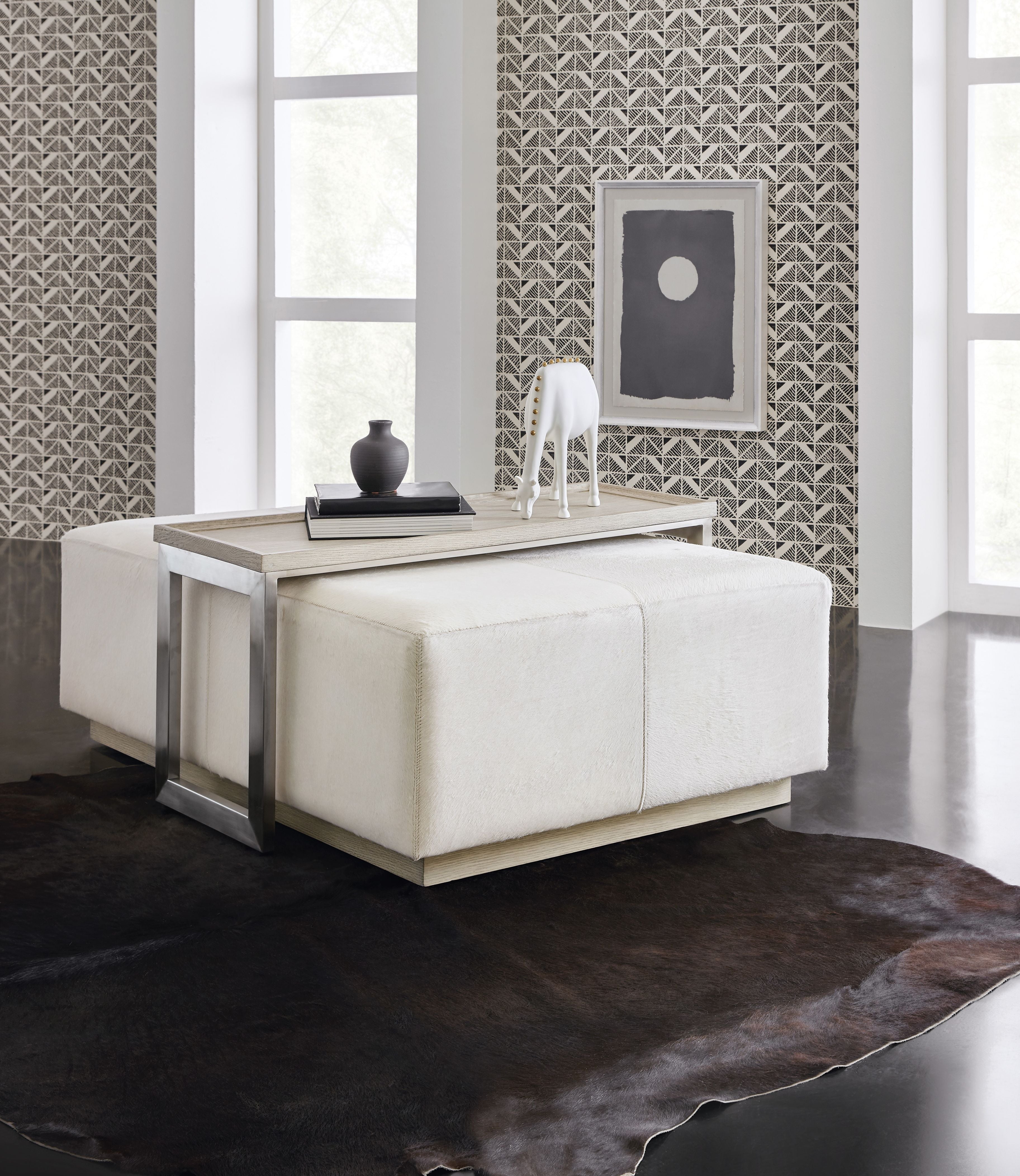 Melange Bridged Cocktail Table