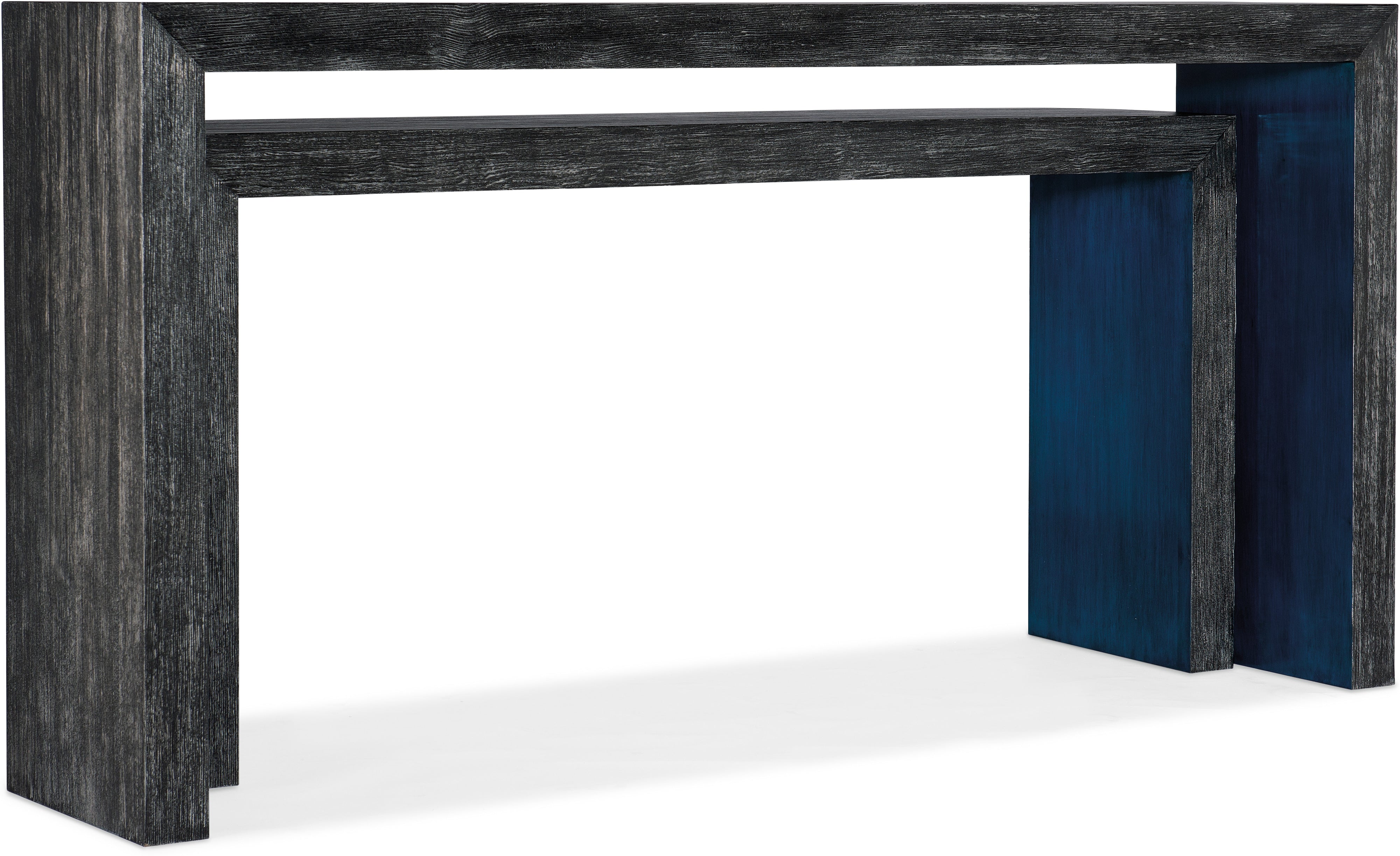 Melange Halen Nesting Sofa Tables – Black & Blue, Set of 2