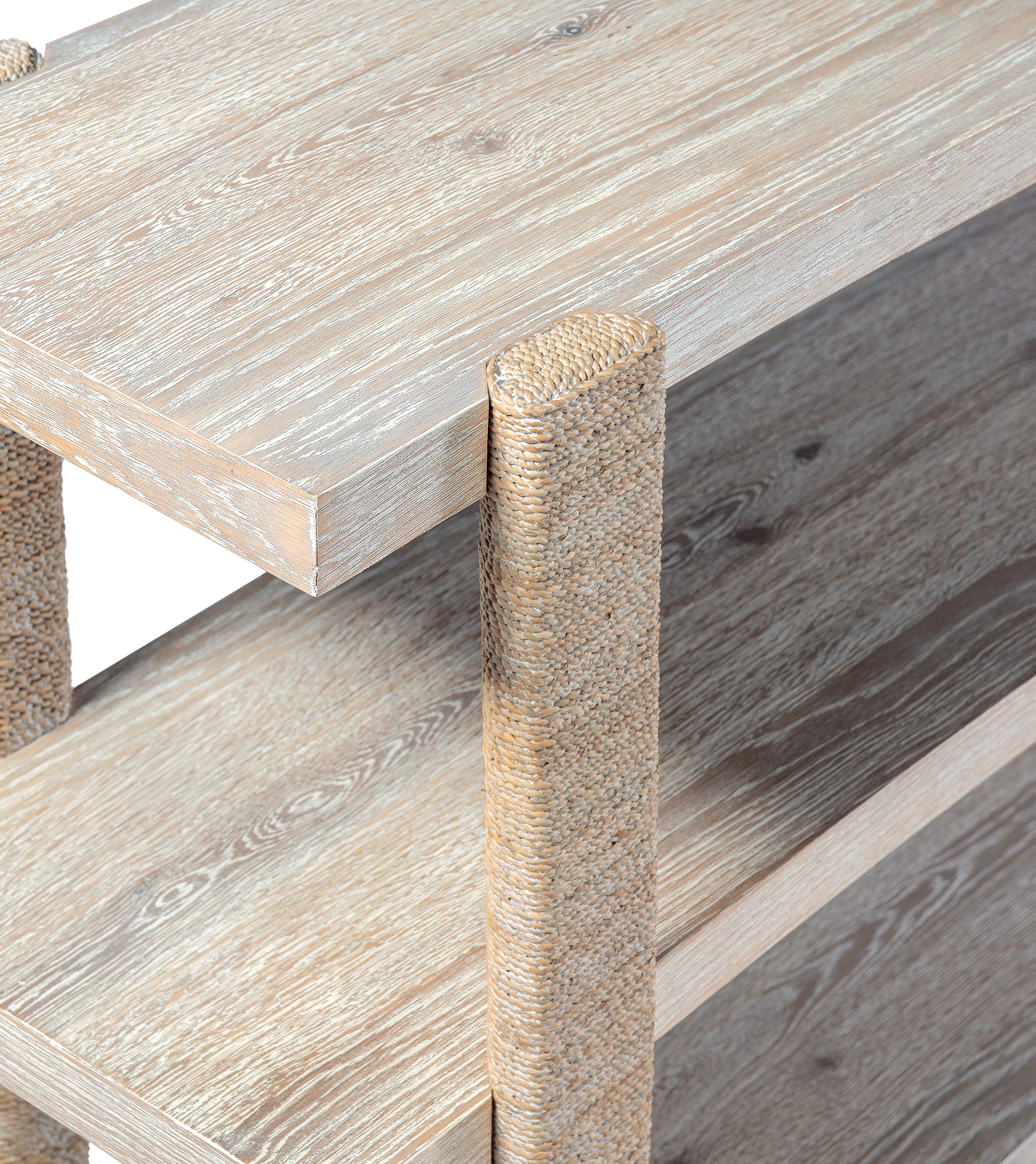 Commerce & Market Console Table – Oak with Rope Supports