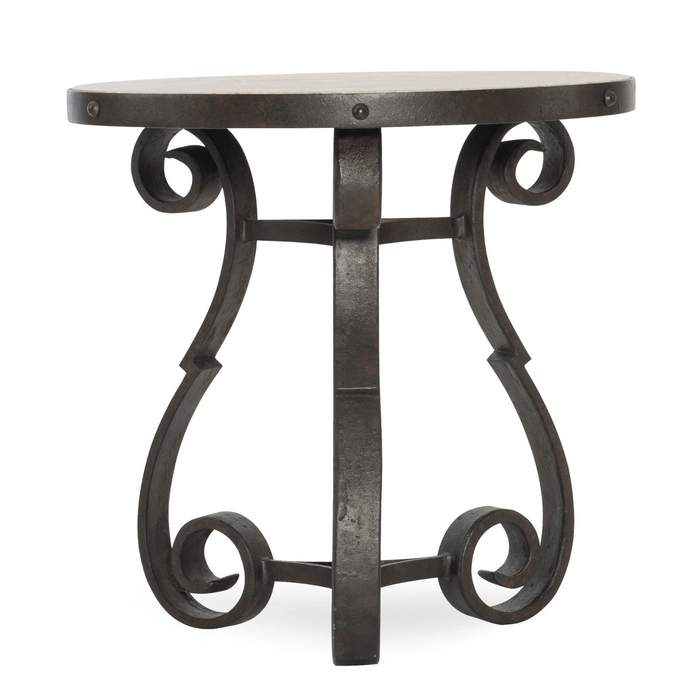 Luckenbach Metal and Stone End Table