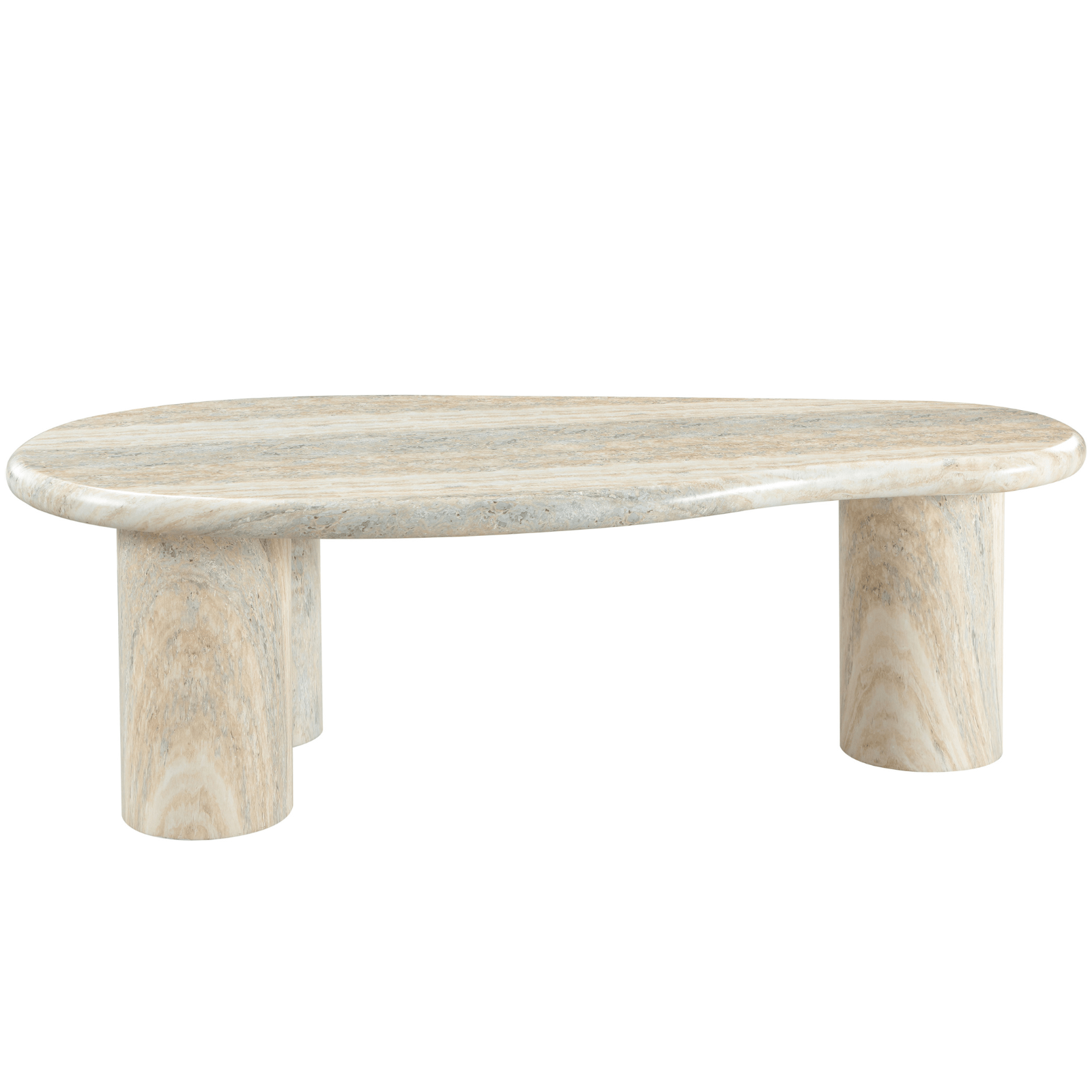 Sassari Travertine Finish Coffee Table