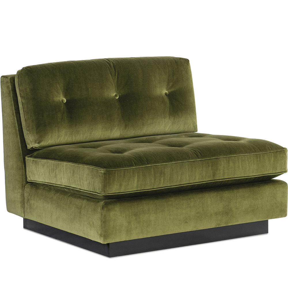 Ashe Armless Fabric Chair – Mid-Century Modern Accent Seat