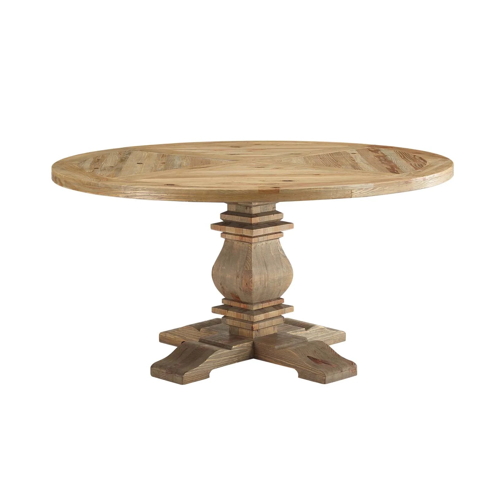 Column Pine Wood Dining Table