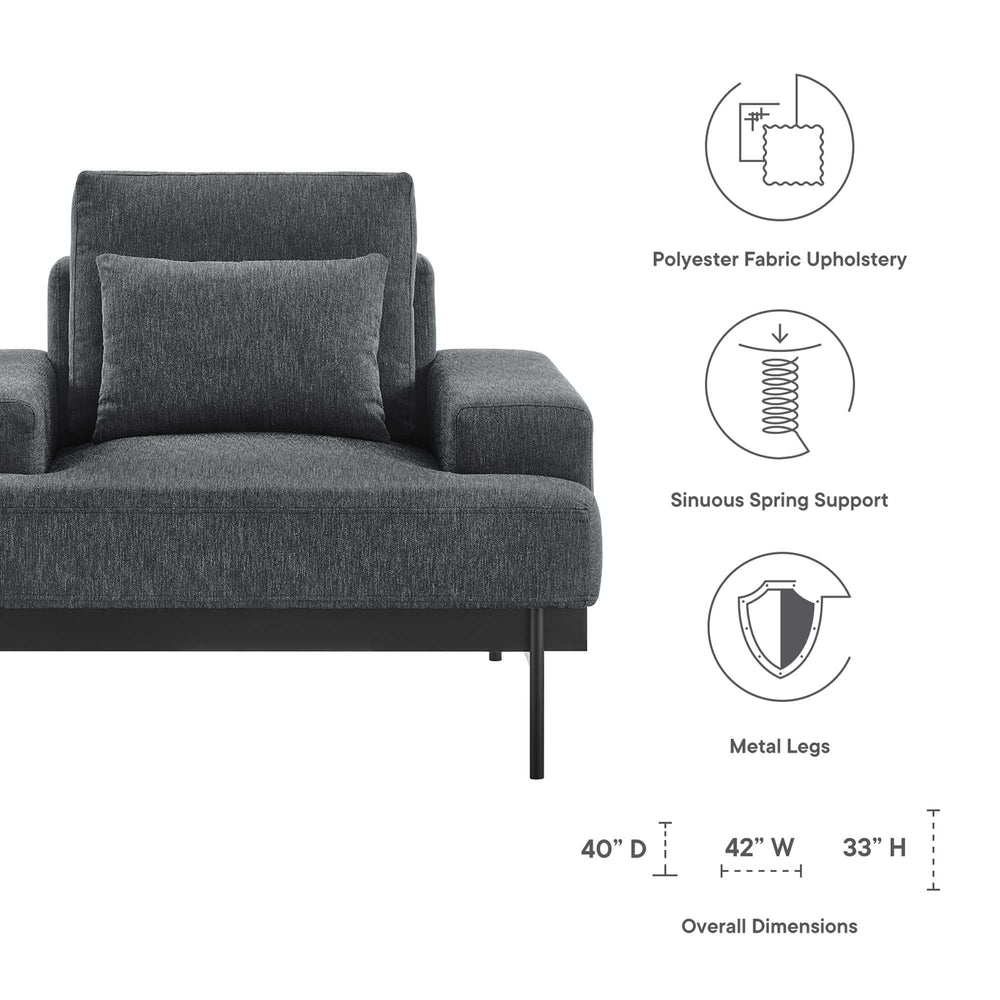 Proximity Armchair in Charcoal