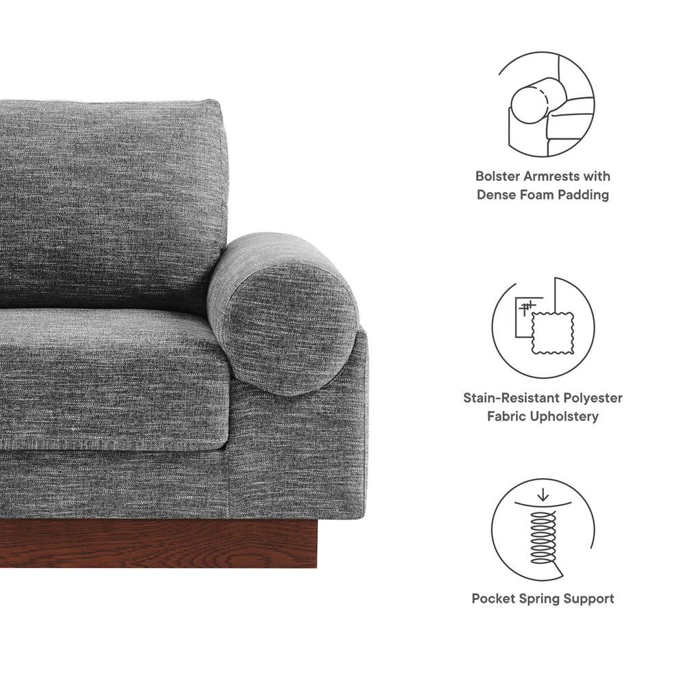 Oasis Upholstered Fabric Armchair in Gray