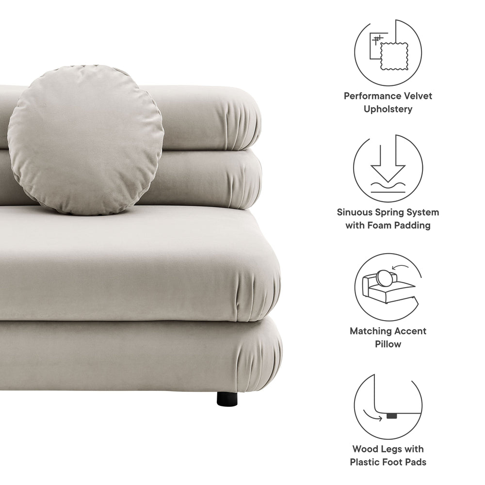 Jubilee Armless Chair in Almond