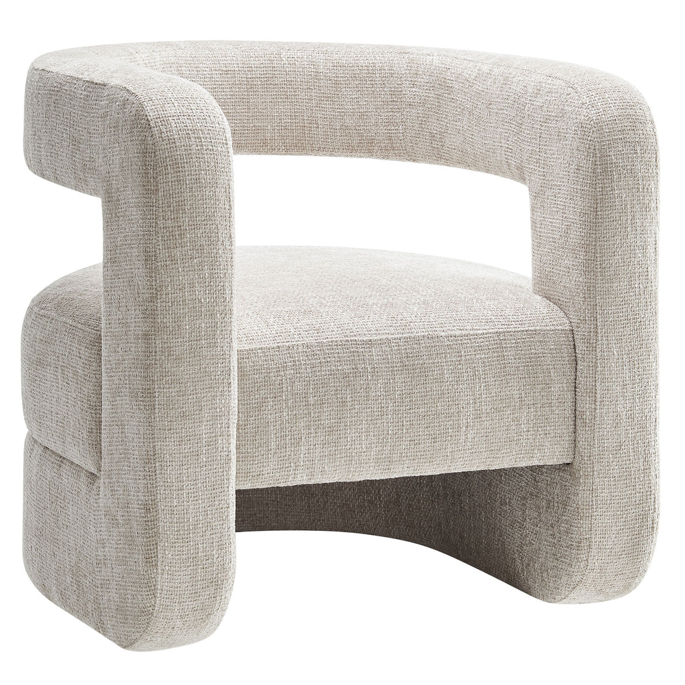Jaylin Chenille Accent Chair in Dove Gray