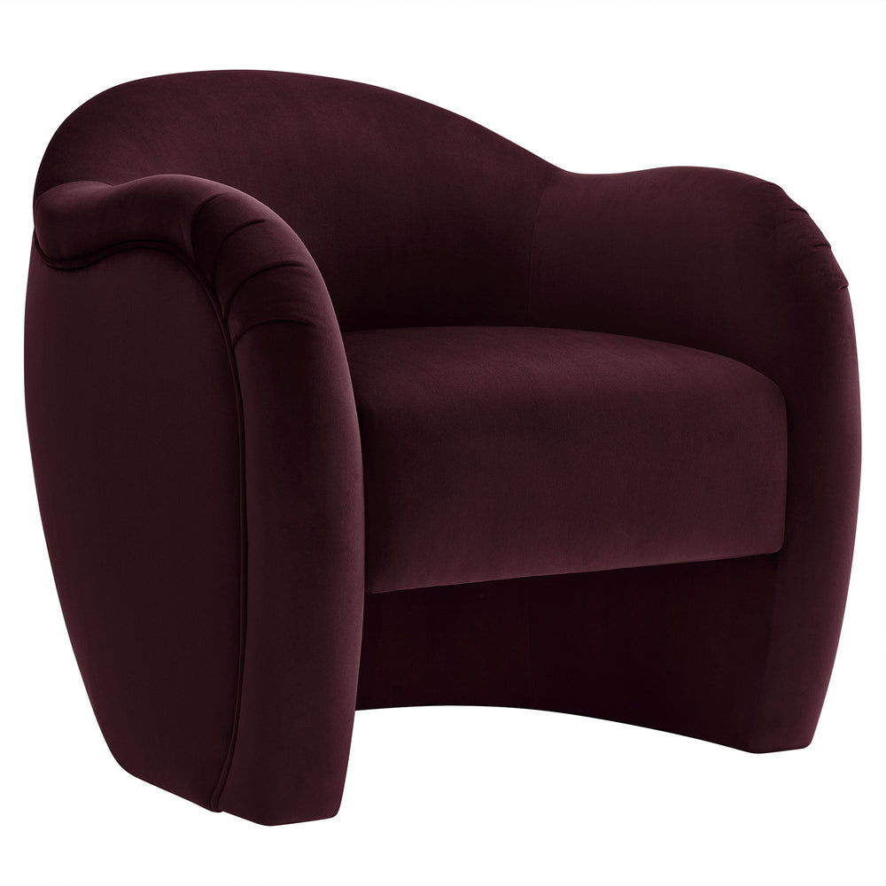 Compose Performance Velvet Accent Chair in Mulberry