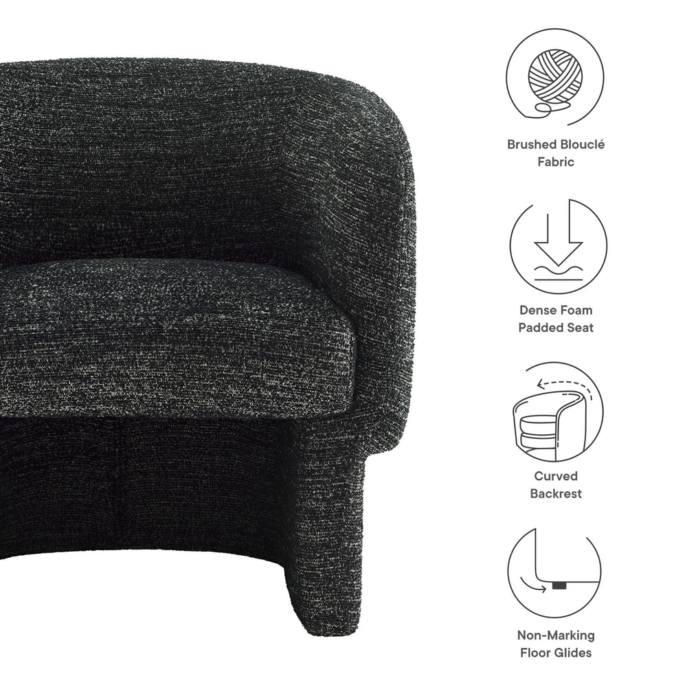 Muse Boucle Chair in Charcoal