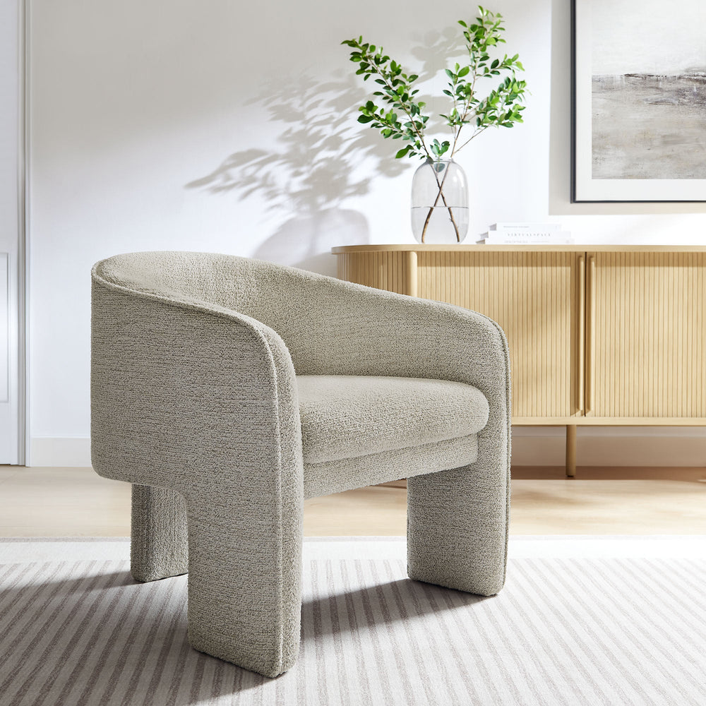 Greer Boucle Armchair in Parchment