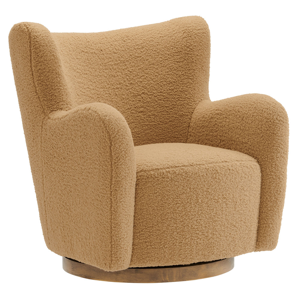 Montrose Swivel Chair in Camel Walnut