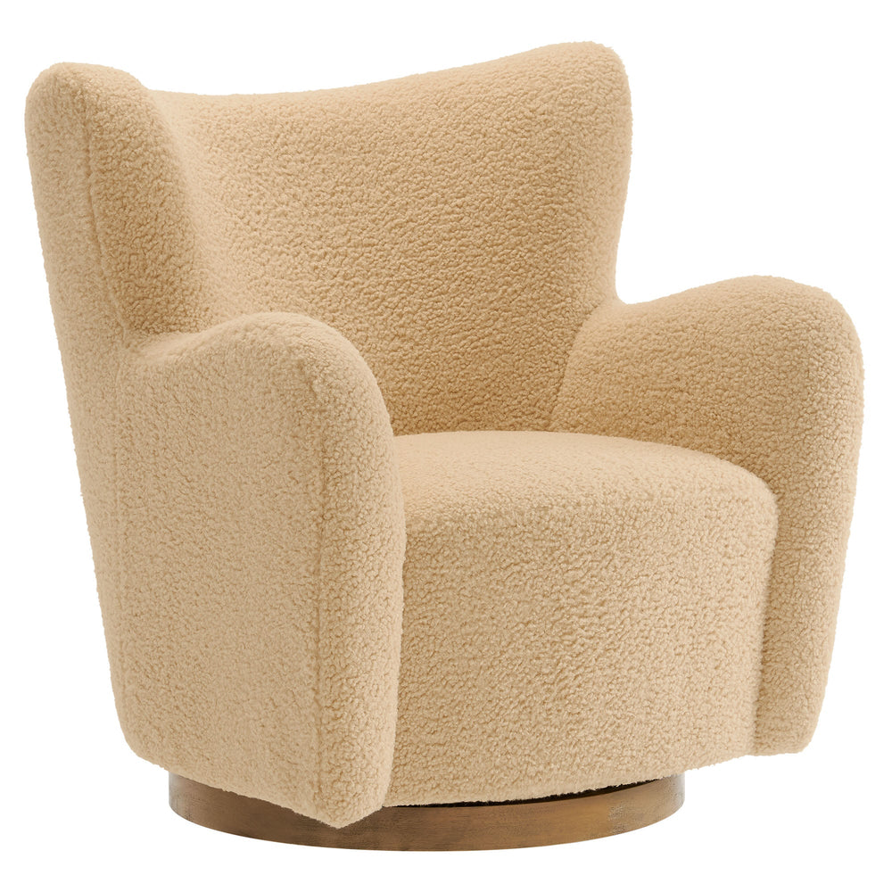 Montrose Swivel Chair in Ivory Walnut
