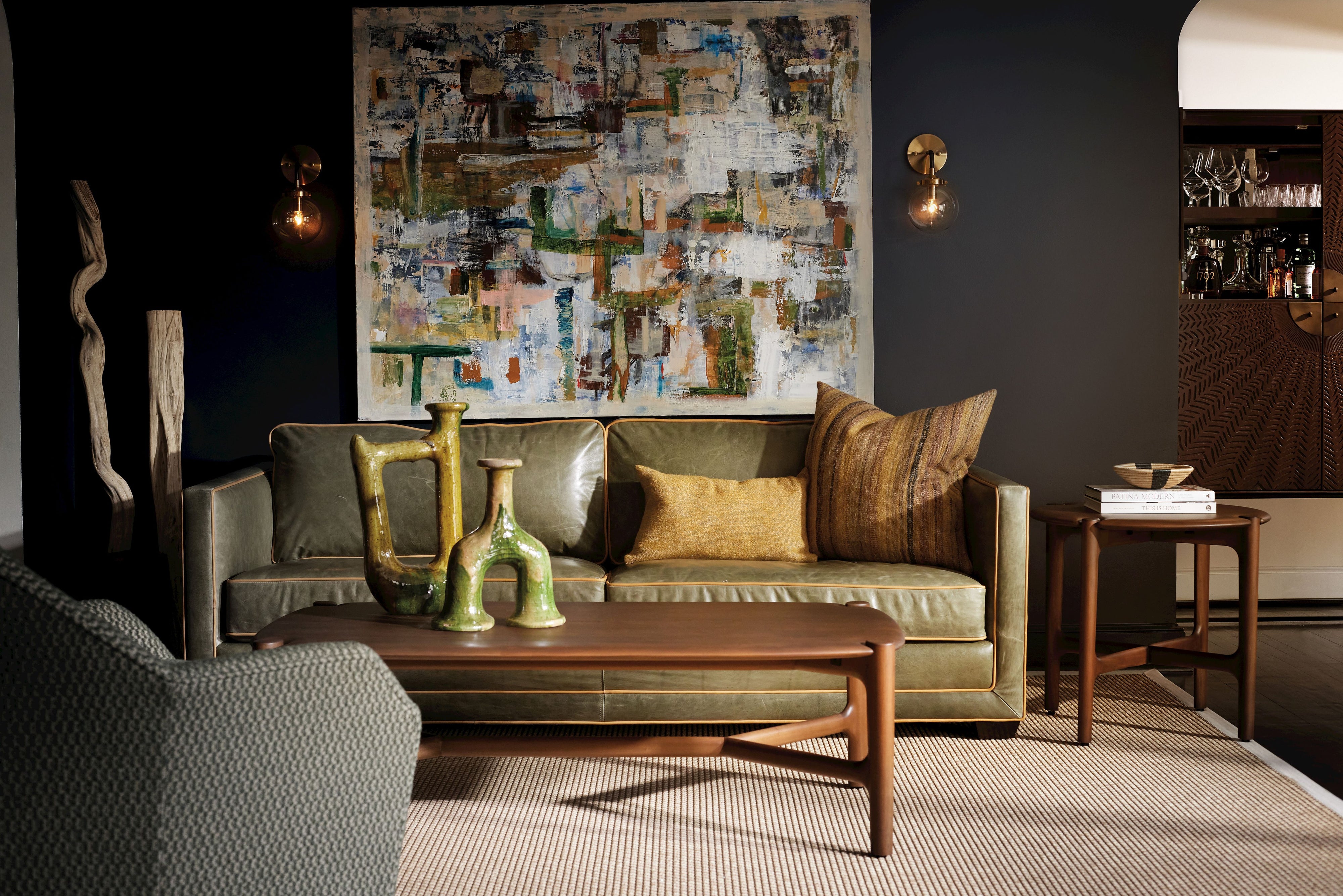 Raine Track Arm Leather Sofa