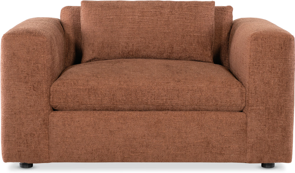 Wilder Chair and a Half in Plush Fabric - Track Arm Design