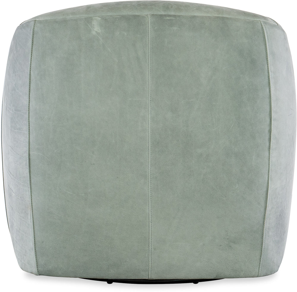 Vernal Swivel Leather Chair – Luxe Barrel-Back Lounge Seat