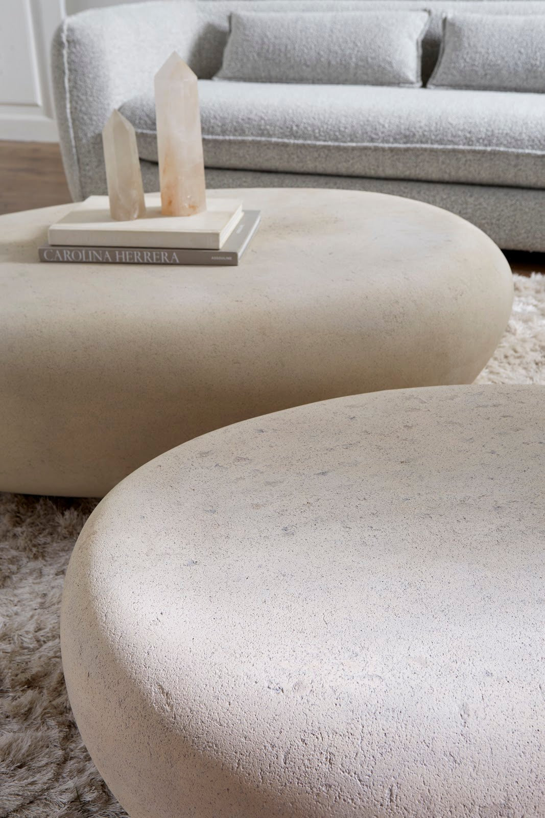 River Stone Coffee Table in Roman Stone Finish