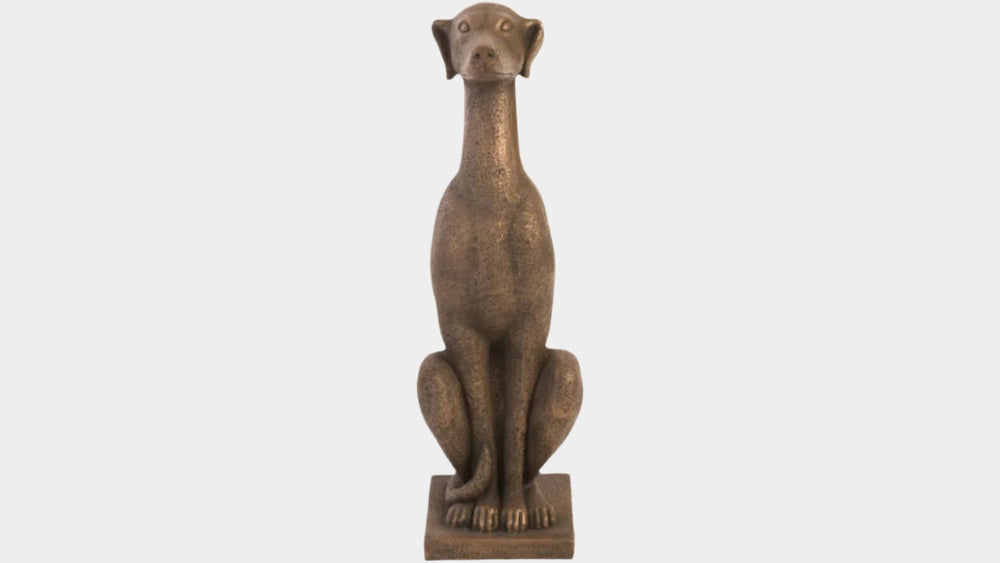 Greyhound Sculpture with Real Bronze Powder Finish
