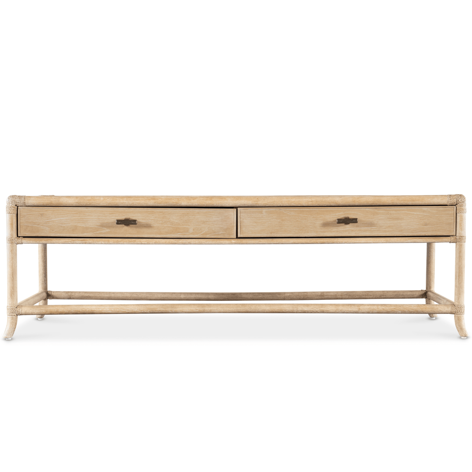 Retreat Pole Rattan Cocktail Table in Dune