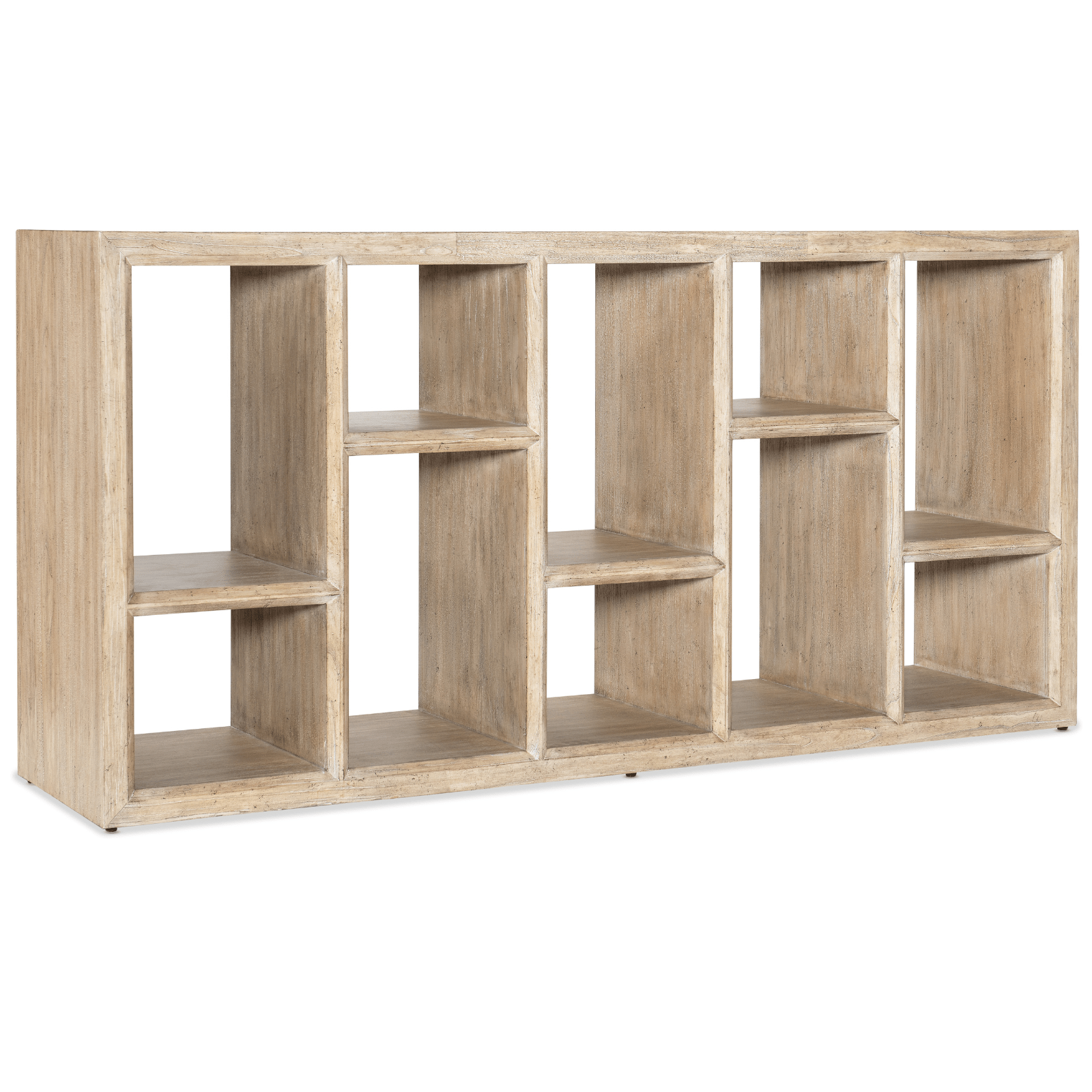 Commerce & Market Console – Light Oak Wood with 10 Shelves
