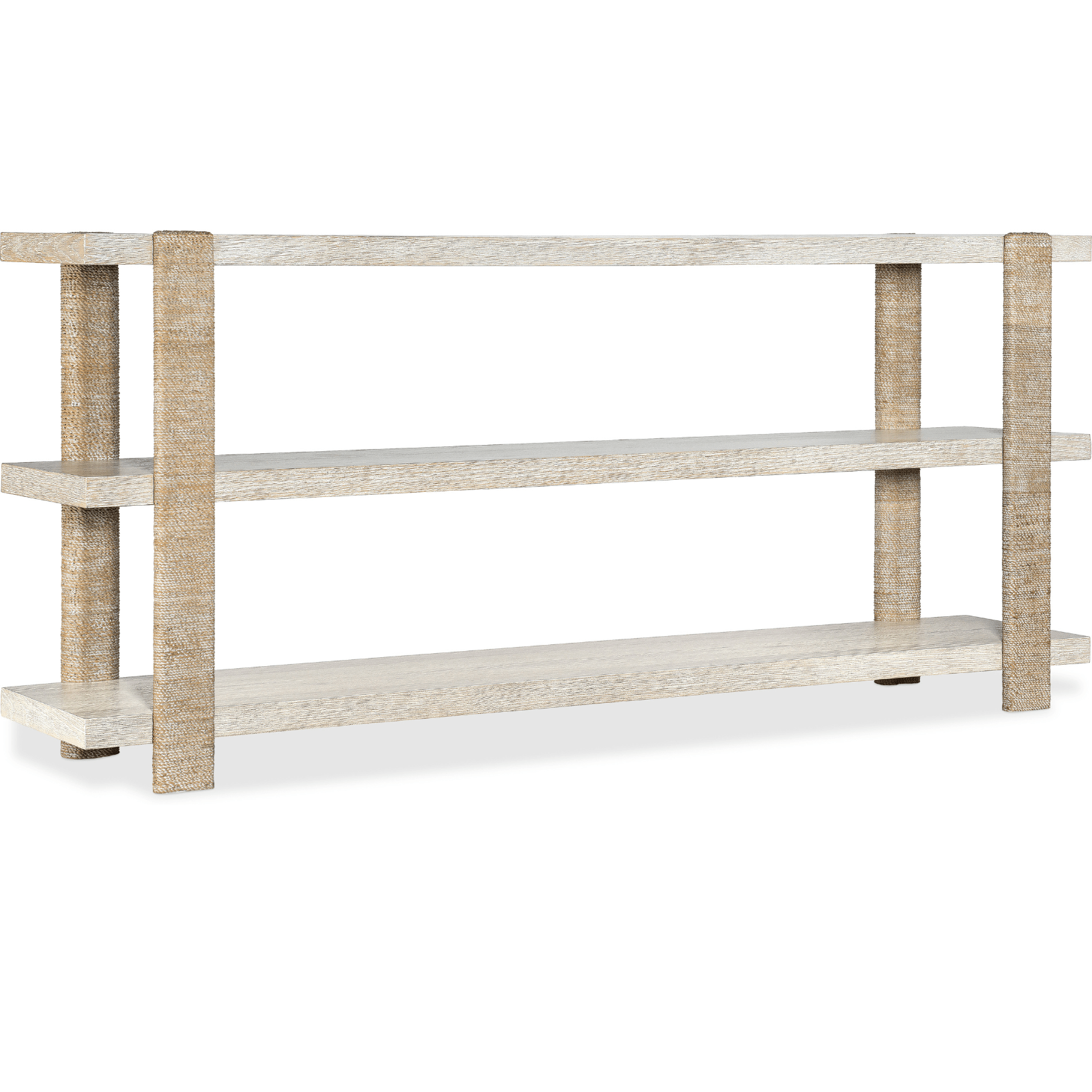 Commerce & Market Console Table – Oak with Rope Supports