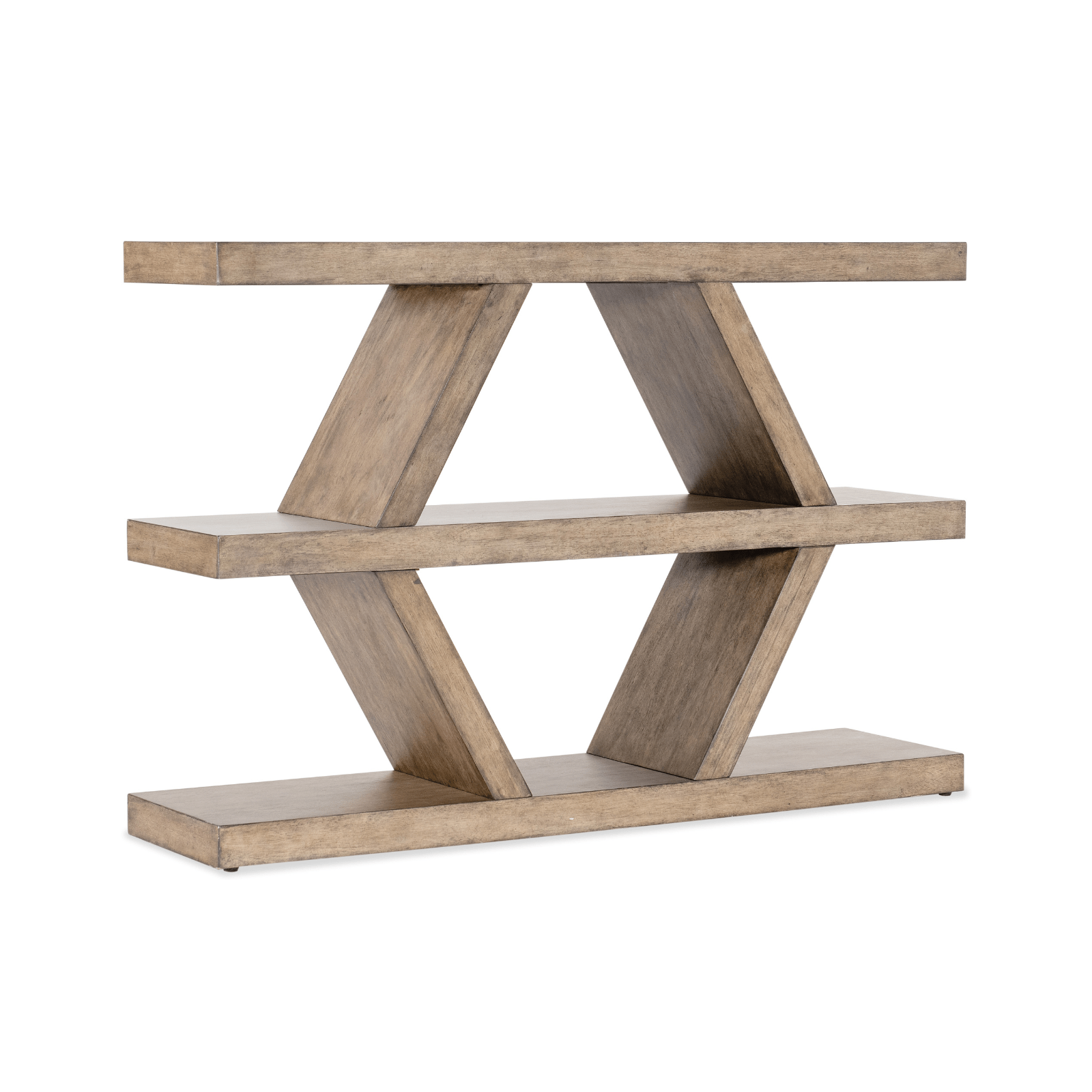 Commerce & Market Geo Lines Console–Light Acacia Wood Table