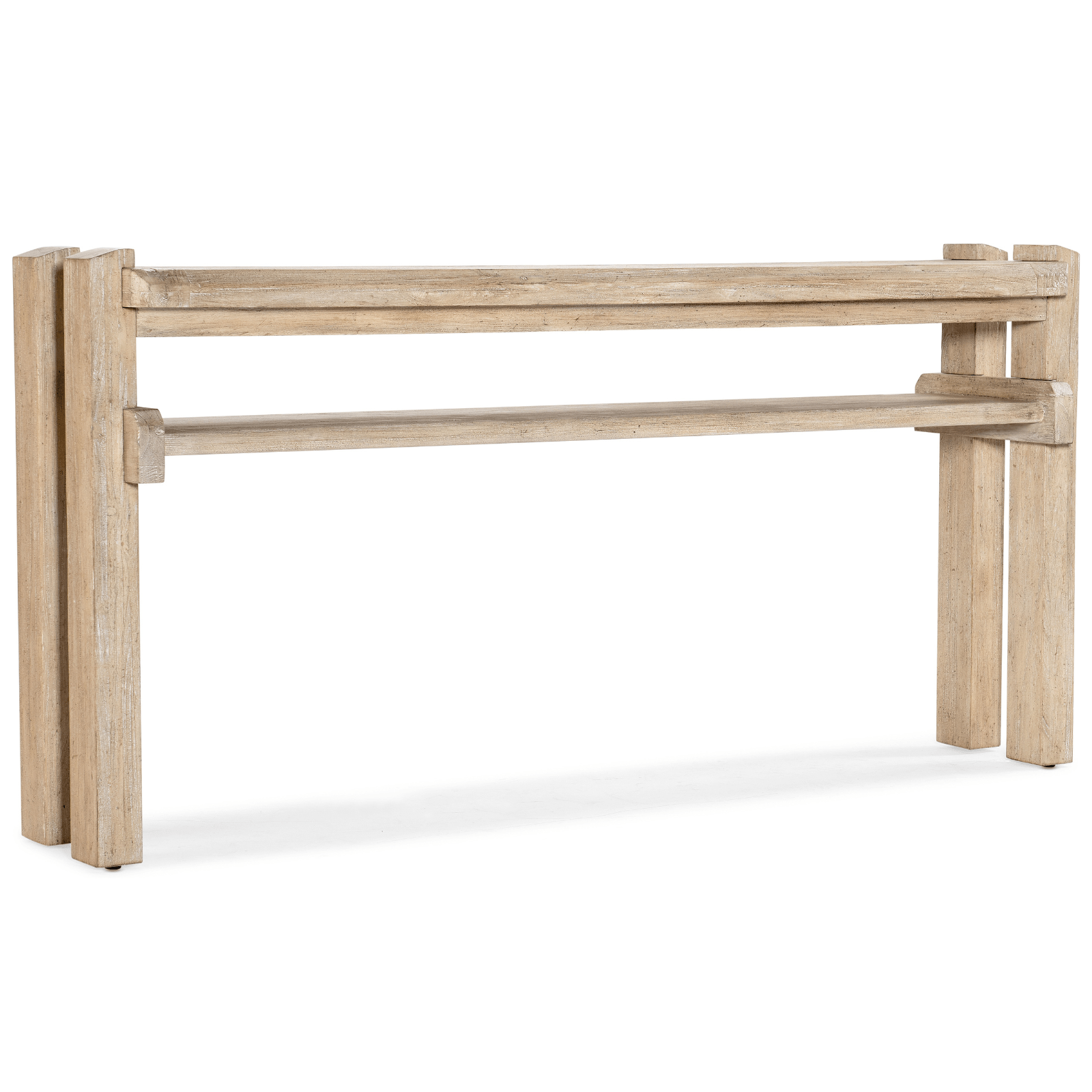 Commerce & Market Console – Light Acacia Wood, Narrow Design