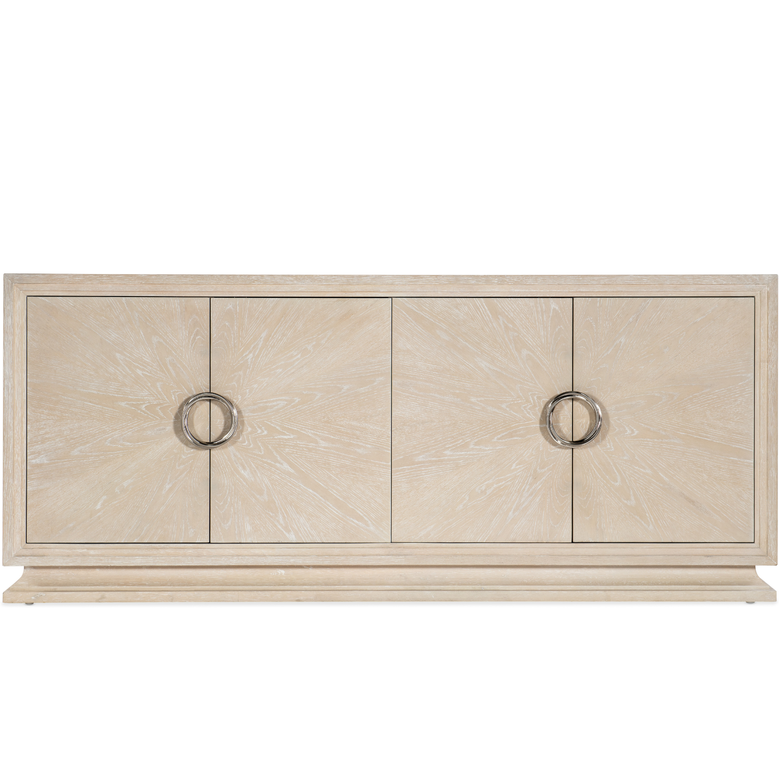 Nouveau Chic Entertainment Console – Oak Veneer, Sandstone