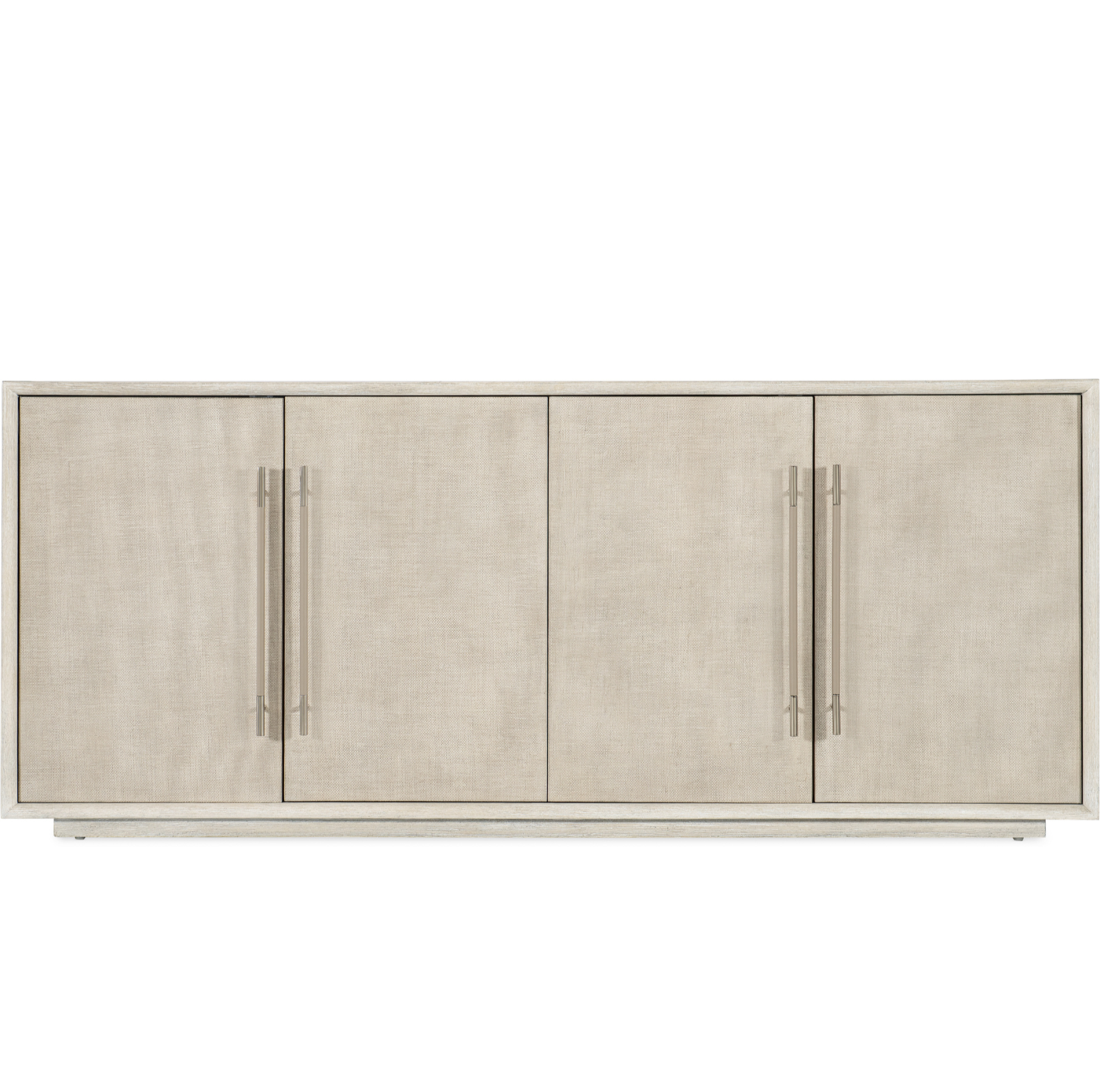 Modern Mood Entertainment Console – Oak Veneer, Raffia Doors