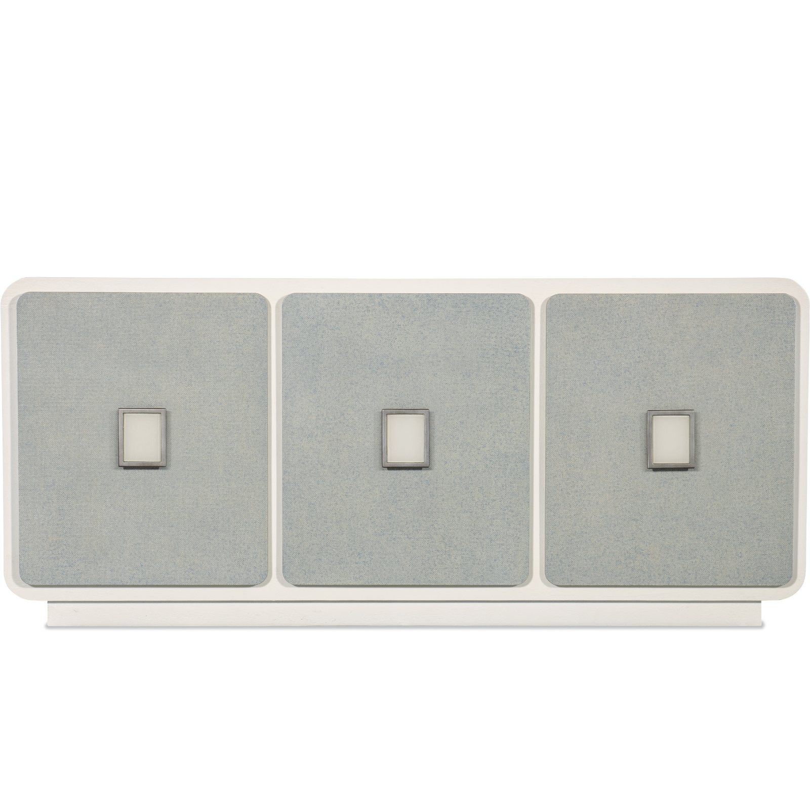 Atlantis Entertainment Credenza – Raffia Doors, Cream & Blue