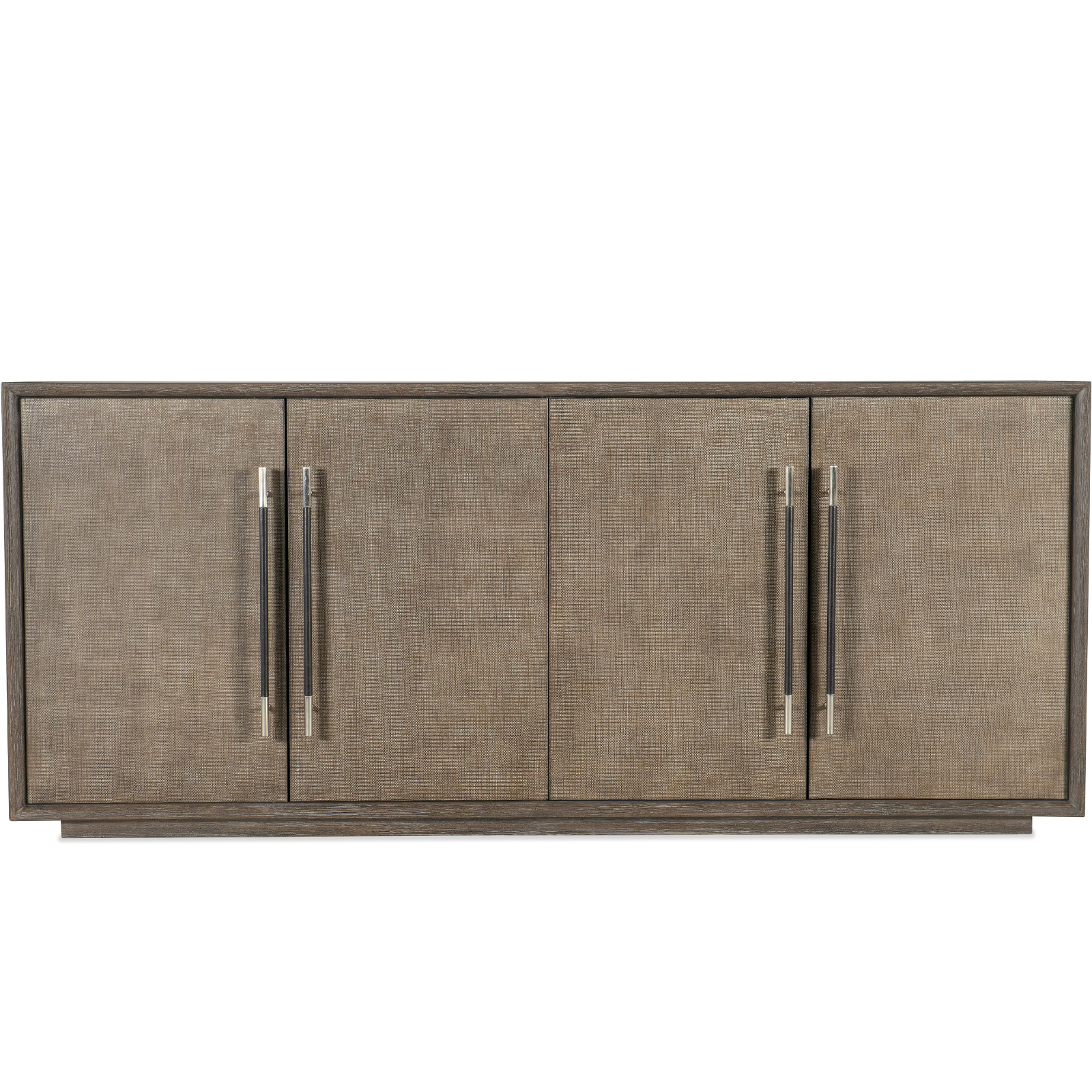 Mood Entertainment Console – Oak Veneer, Raffia, Mink Finish