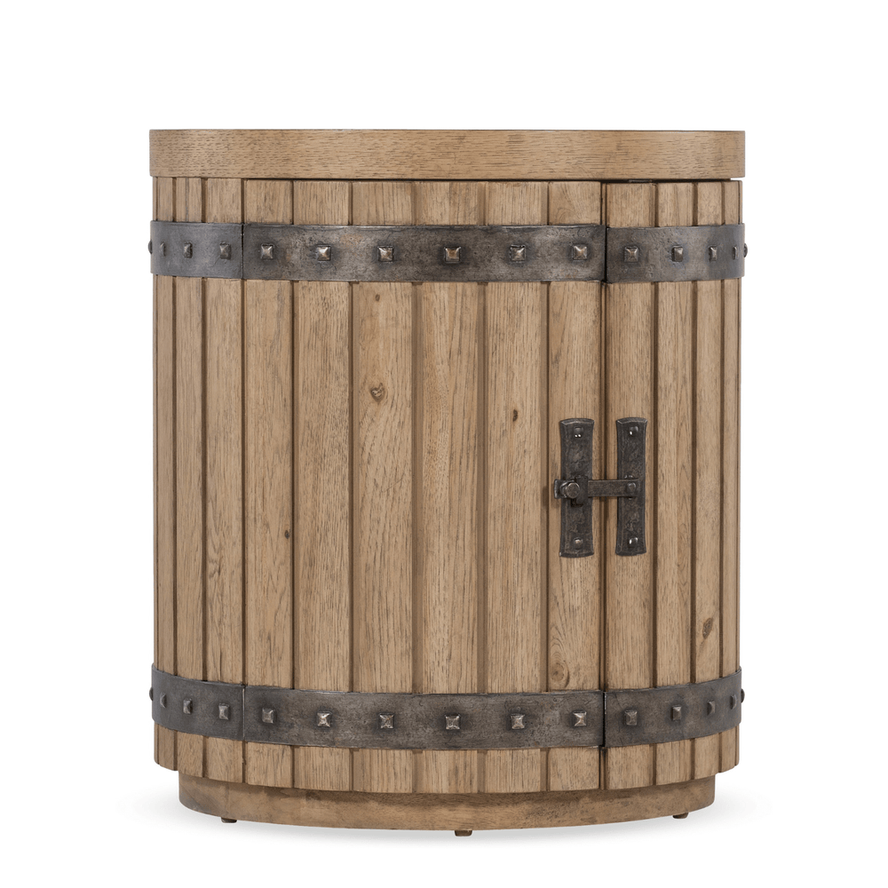 Wine Barrel End Table