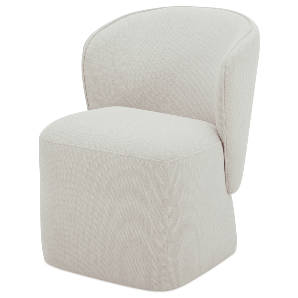 Larson Rolling Dining Chair in Feather Grey