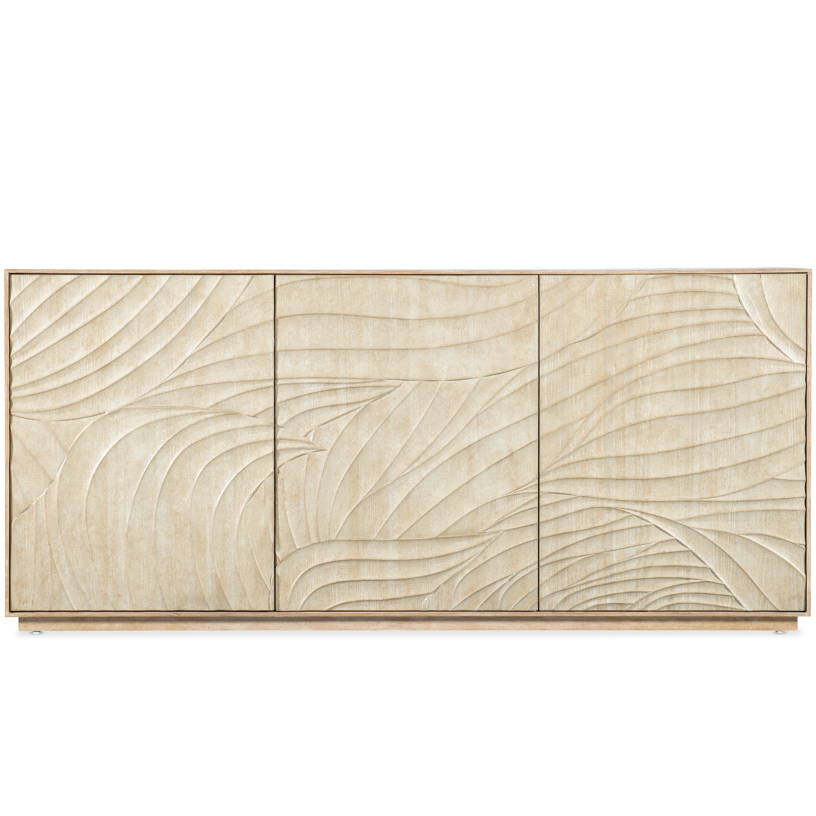 Retreat Entertainment Credenza – Carved Doors, Dune Finish