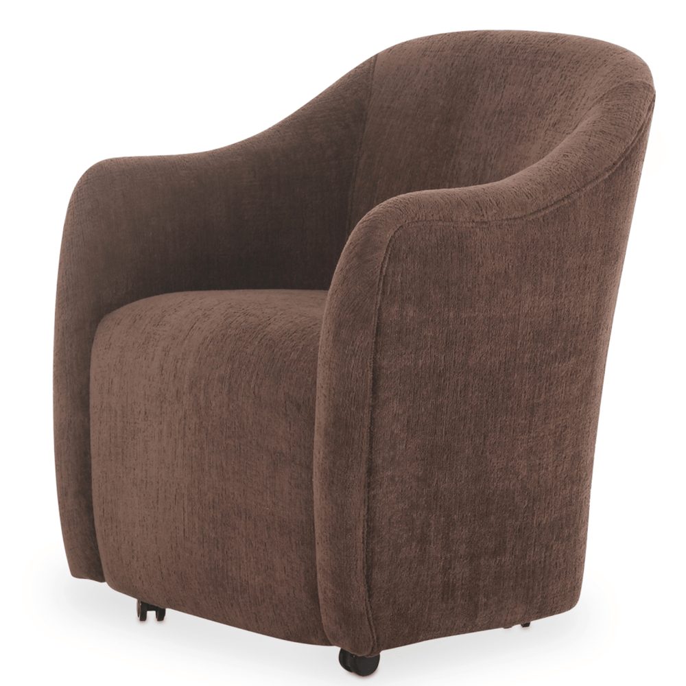 Drava Rolling Dining Chair in Chocolate
