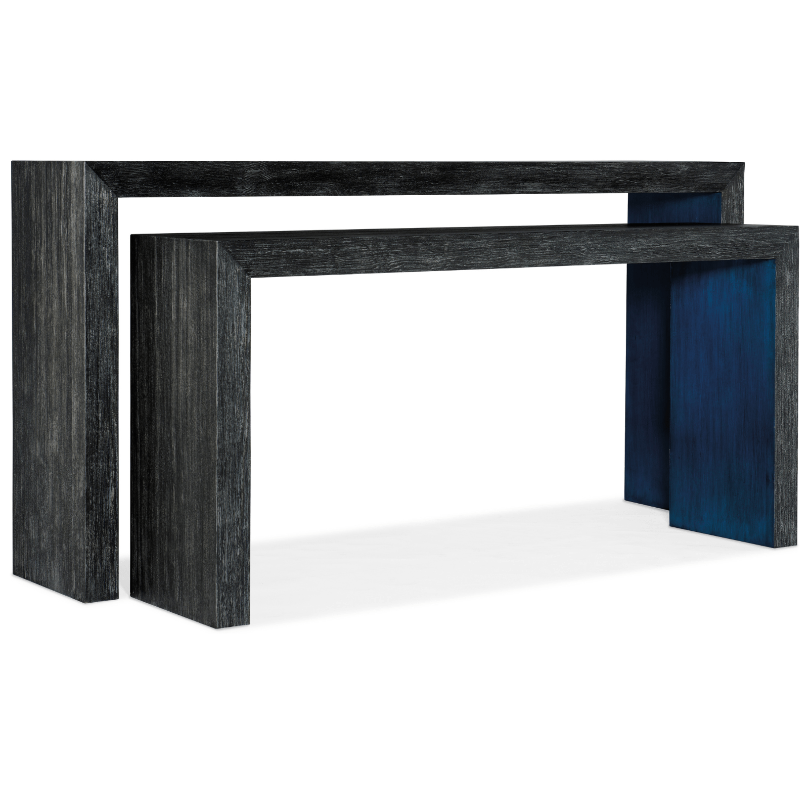 Melange Halen Nesting Sofa Tables – Black & Blue, Set of 2