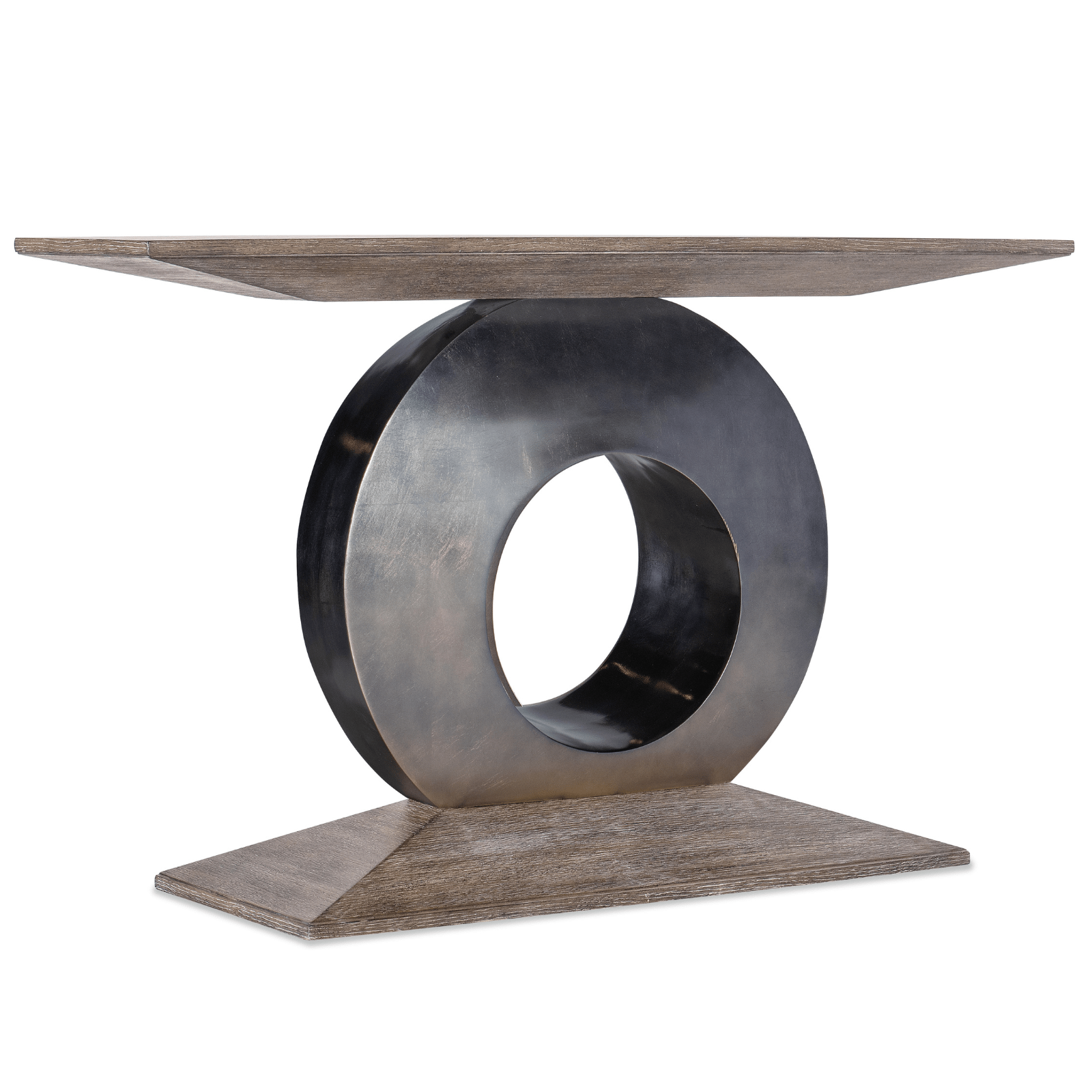 Modern Mood Accent Console with Circle Base in Mink