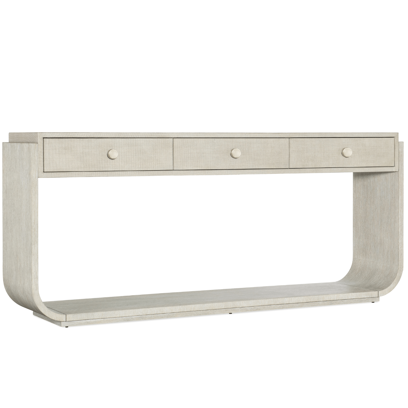 Modern Mood Console Table in Diamond Finish with Raffia