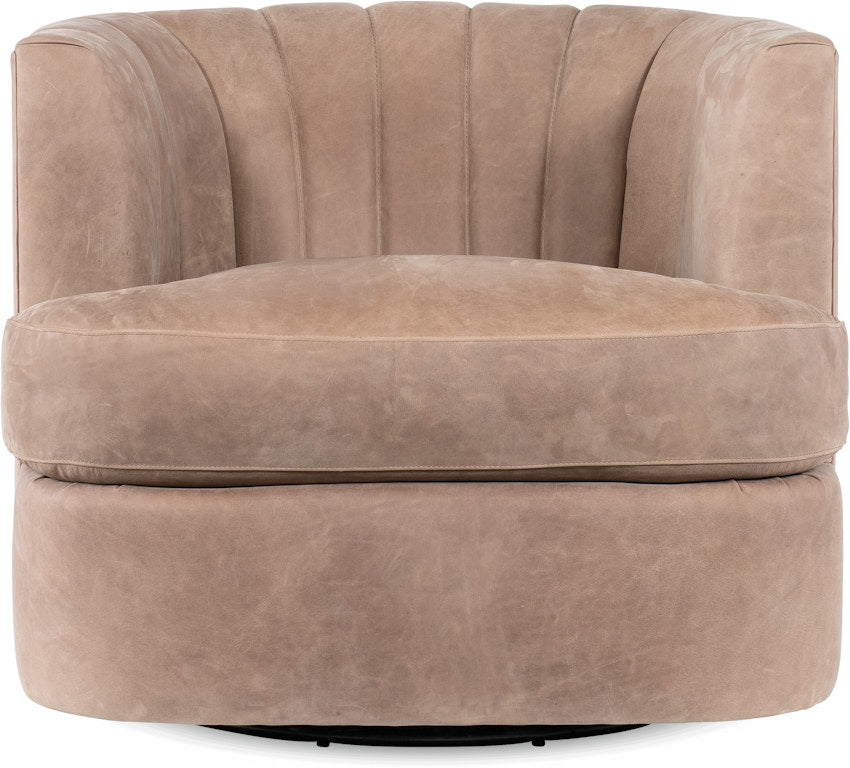 Chanel Swivel Chair – Channeled Nubuck Leather Comfort
