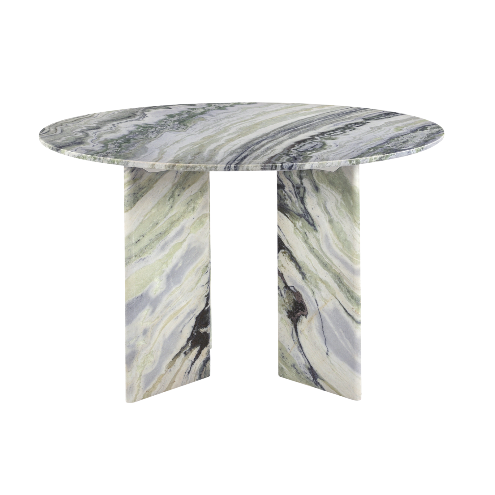 Celia 48" Round Dining Table with Green Onyx Panda Marble