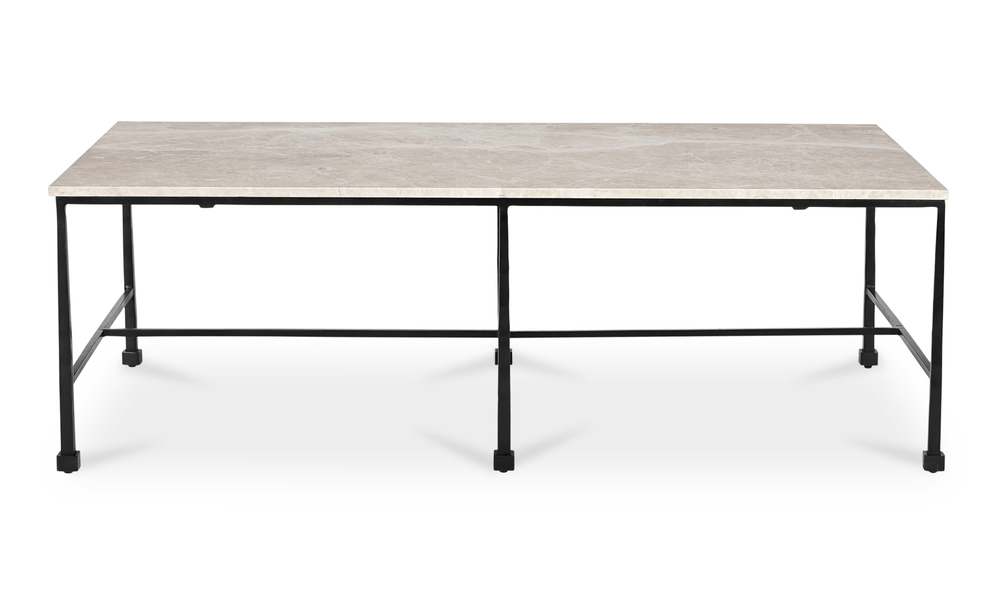 River Coffee Table with Botticino Marble