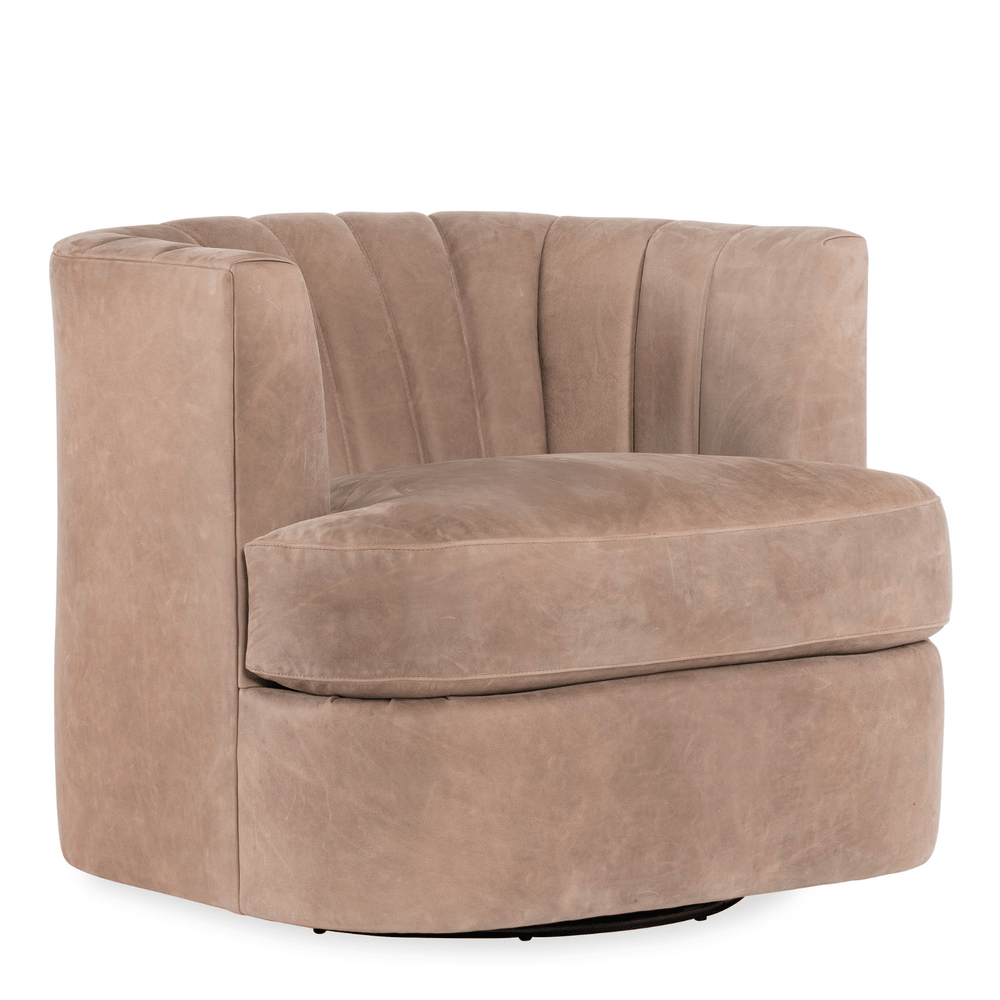 Chanel Swivel Chair – Channeled Nubuck Leather Comfort