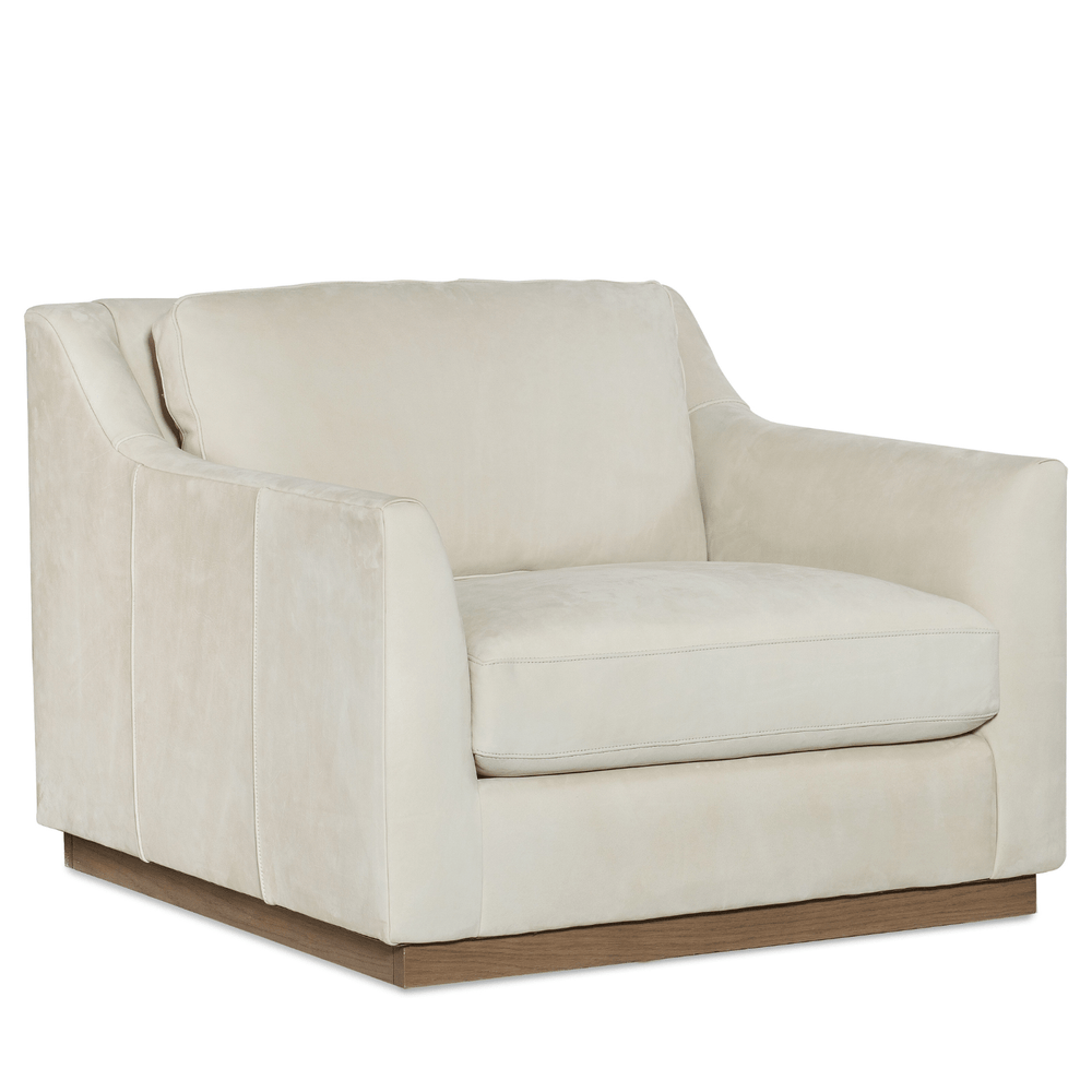 Jasmine Slope Arm Leather Chair – Modern Luxury Seating