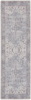 New Concept Washables Grey Vintage Polyester Area Rug