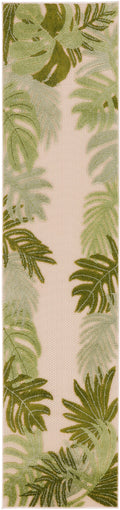 Aloha Ivory Green Outdoor Polypropylene Area Rug