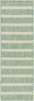 Positano Blue Green Ivory Modern Polypropylene Area Rug
