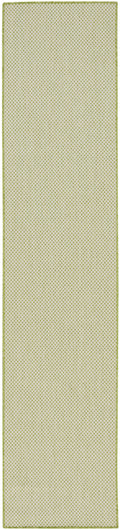 Courtyard Ivory Green Modern Polypropylene Area Rug