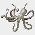 Medium Pewter Octopus Shelf Decor
