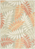 Aloha Sage Rose Modern Polypropylene Area Rug