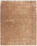 Luxurious Taupe Vintage Polyester Area Rug