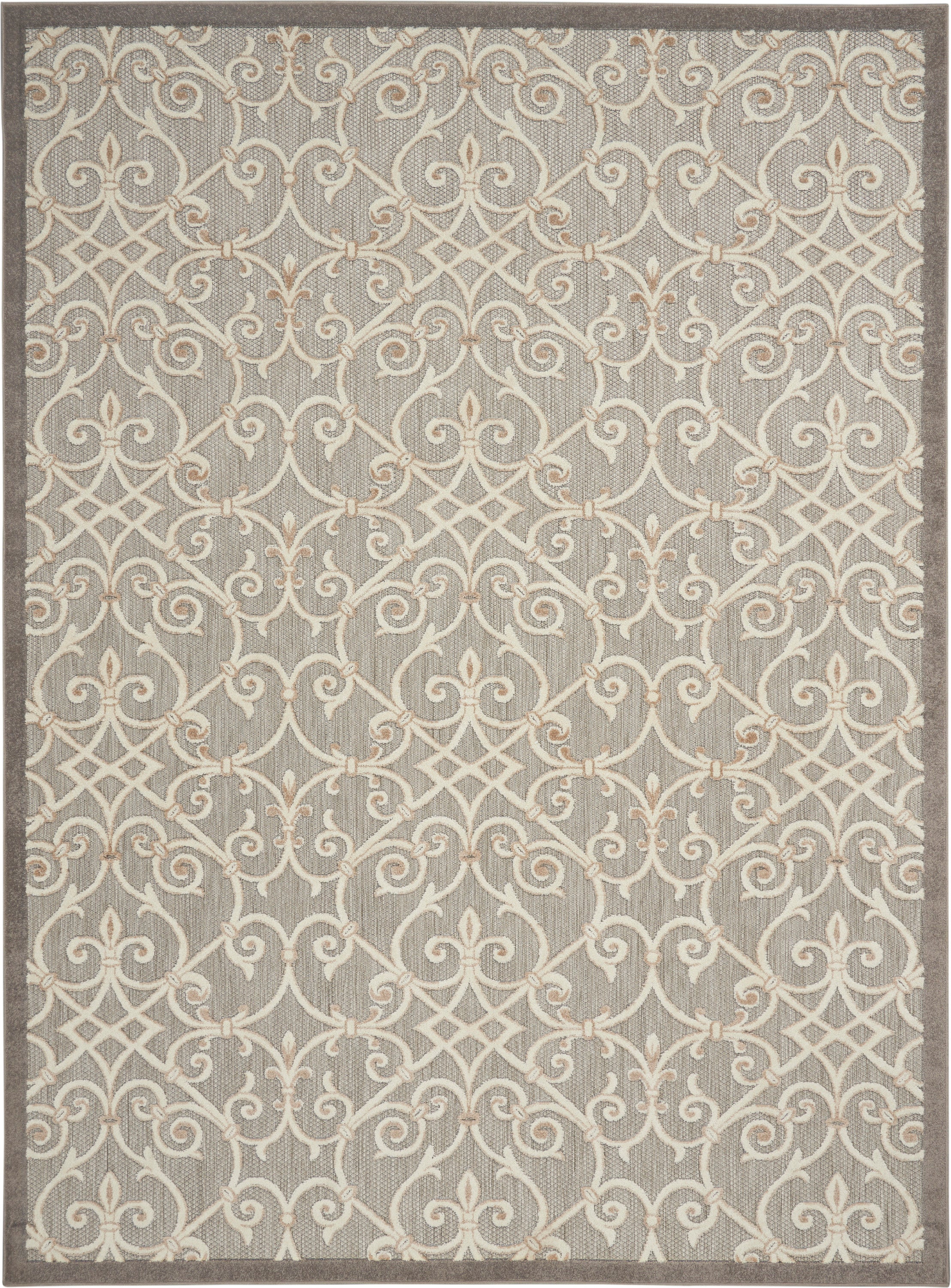Aloha Natural Contemporary Polypropylene Area Rug - 7'10" x 10'6"